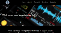 Desktop Screenshot of ccentertainmentdjs.com